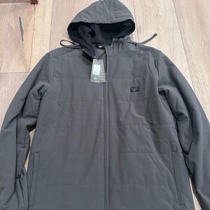 Travis Mathew “Every Amenity” Charcoal Hooded Lightweight Jacket NWT